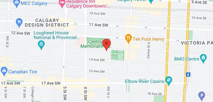 map of 309 303 13 Avenue SW